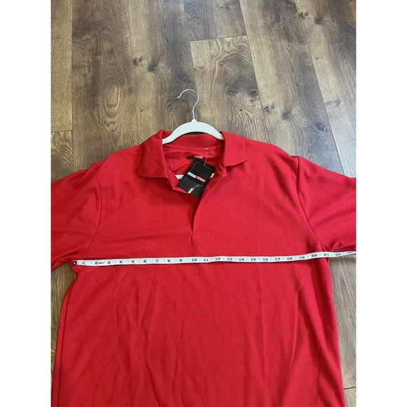 Jump Start Shirt Men's Med Red Short Sleeve Ribbed Collar $49.00 New polo - Picture 6 of 9